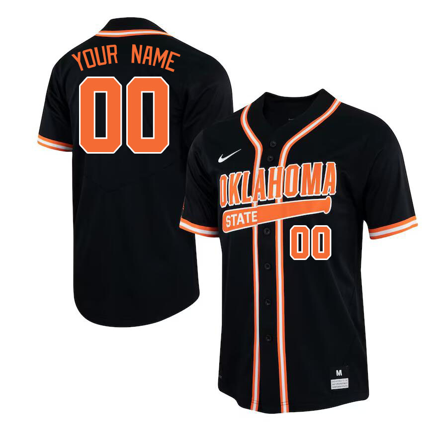 Custom Oklahoma State Cowboys Name And Number College Baseball Jerseys Stitched-Black - Click Image to Close